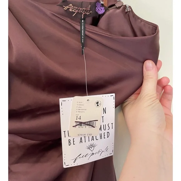 Free People Victoria Dress Size 14 One Shoulder Maxi Dress - Picture 5 of 5